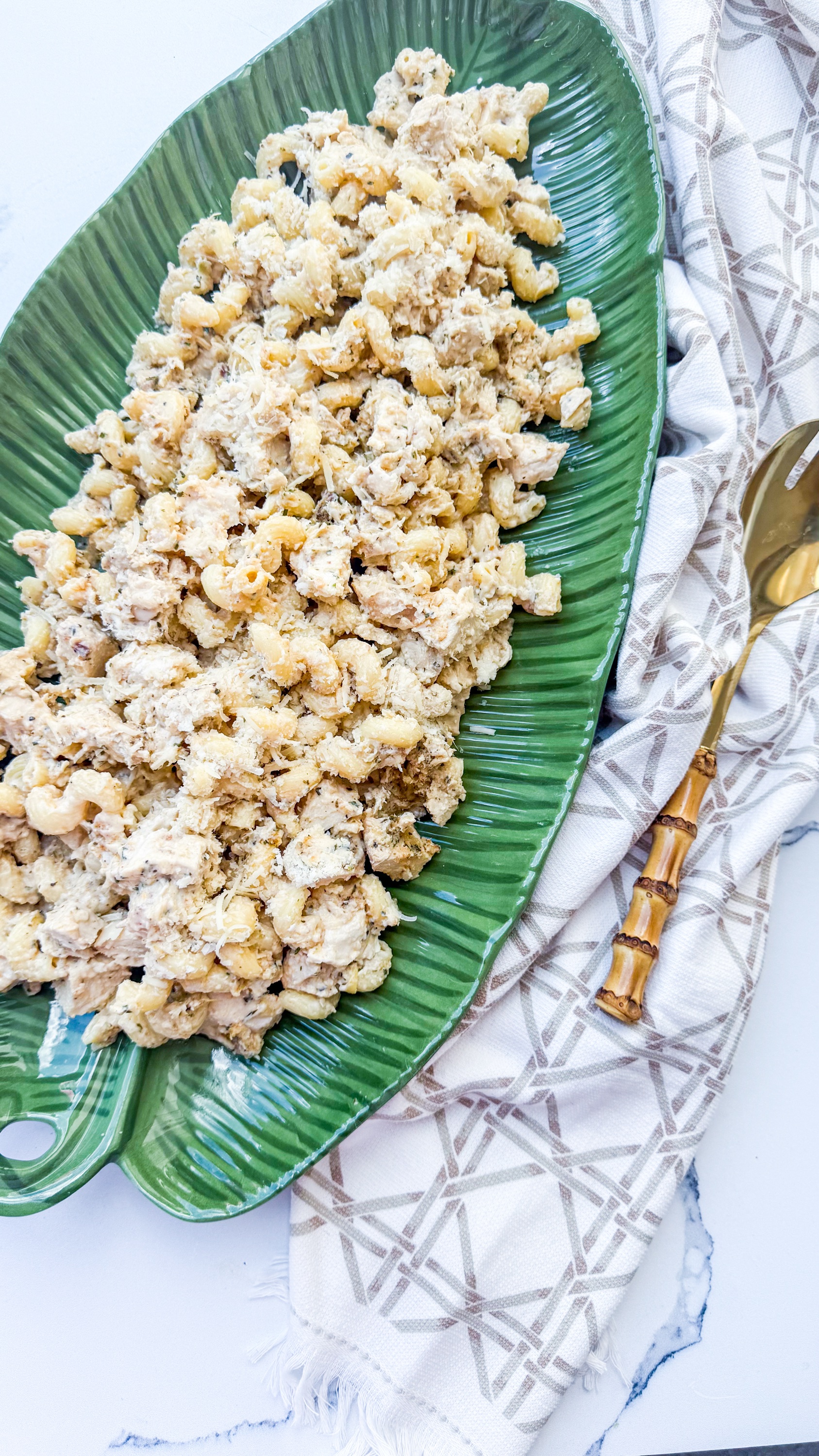 Frozen Stuffed Artichoke Chicken Cavatappi in a Parmesan Cream