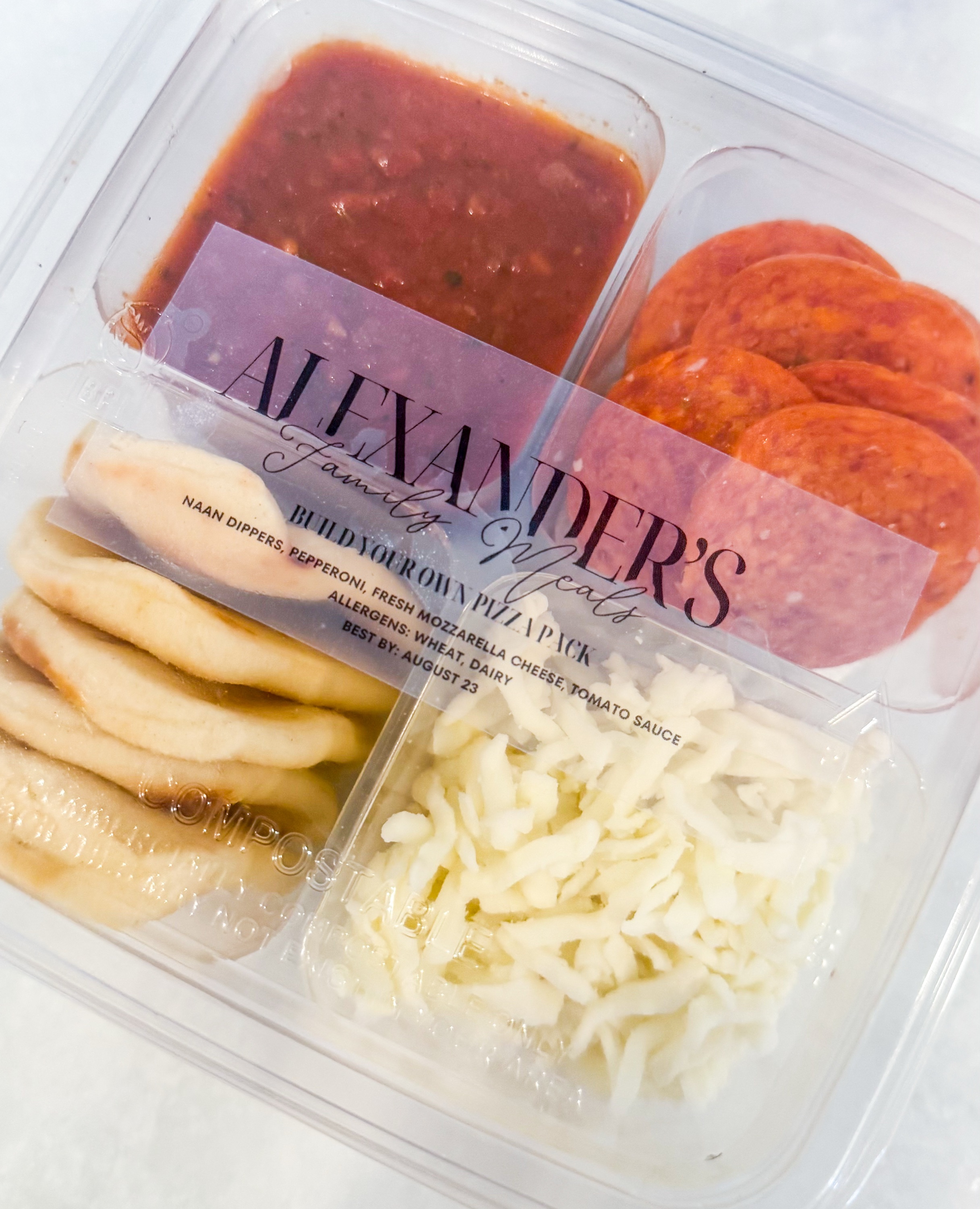 Build Your Own Pizza Pack - Naan dippers with pepperoni, fresh mozzarella, and tomato sauce