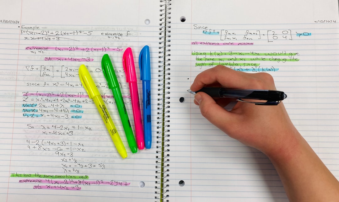Ap calculus tutor notes with equations and highlights in a student’s notebook