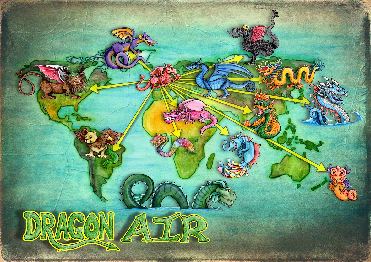 Dragon Air Map 2 Alex Crump Illustrator Dragon Air Map 2 
