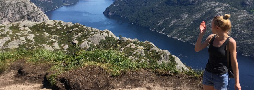 the view after the hike to Preikestolen