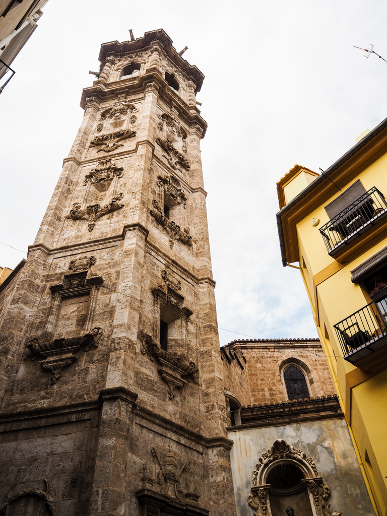 gothic tower in old town Valencia