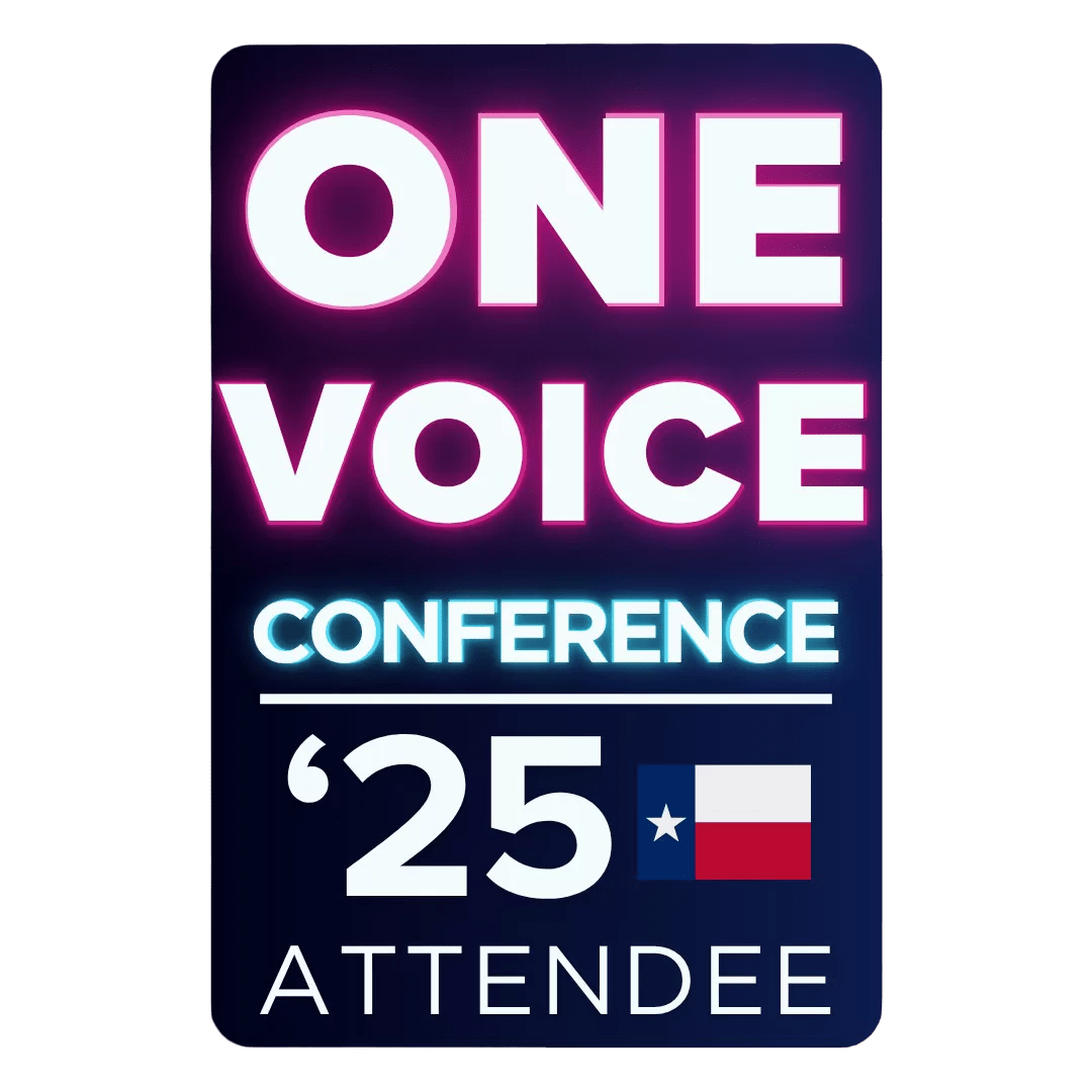 ONE VOICE Conference DALLAS 2025 Attendee badge