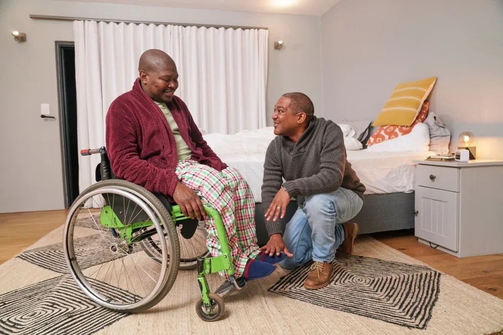 Alfred Care worker providing high-intensity support at home