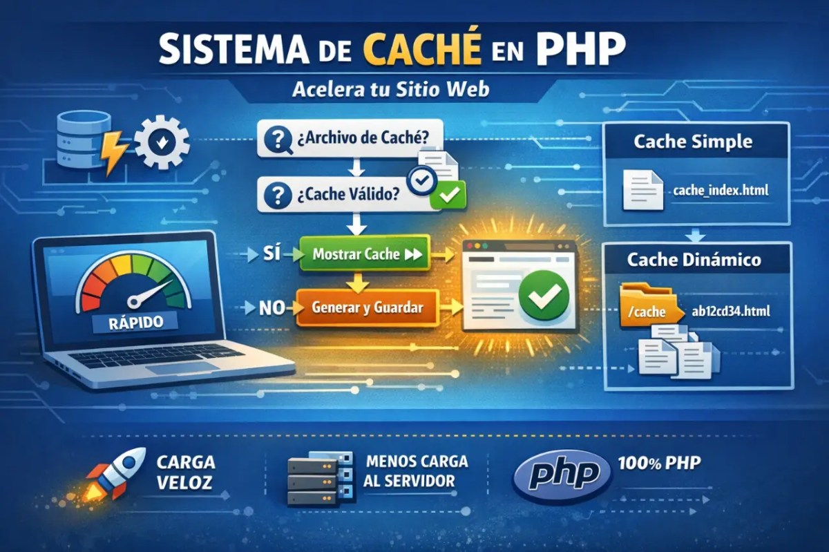 Cómo crear un sistema de caché en PHP (simple y dinámico) para acelerar tu sitio web