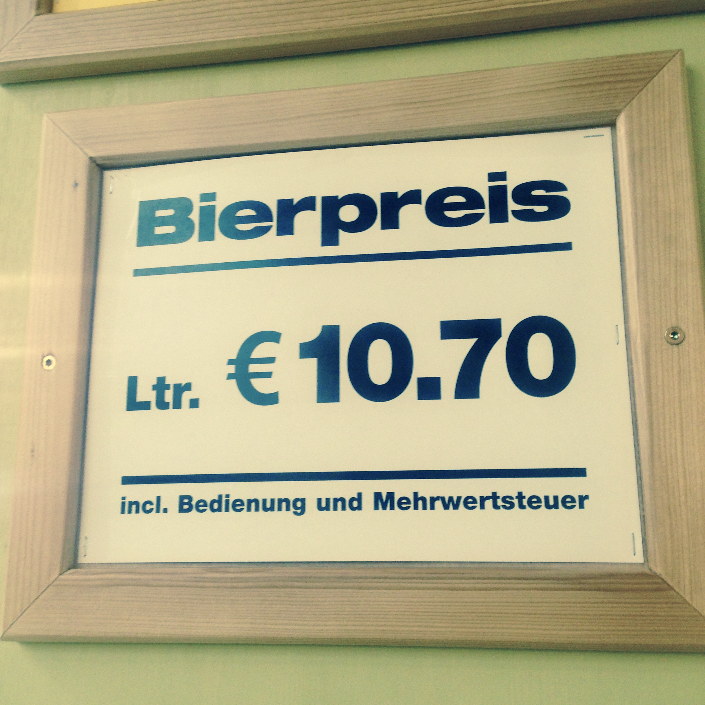 El precio de la cerveza