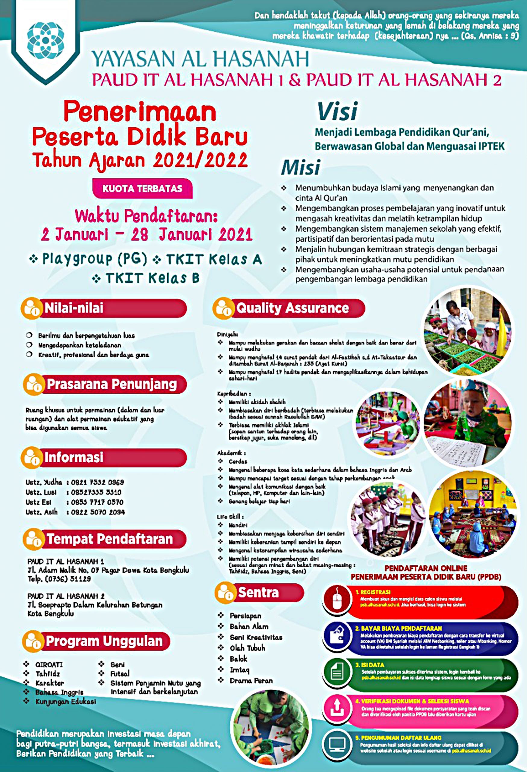 Alumni cahaya rancamaya islamic boarding school. Info Ppdb 2021 Yayasan Al Hasanah Bengkulu