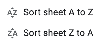 Select sort sheet A to Z so you can Automate sorting in google sheets