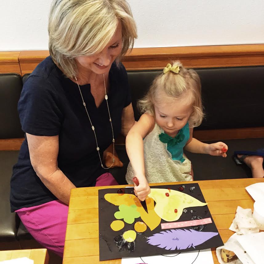 Art activity at Bambino's and Order Up in San Antonio, Texas