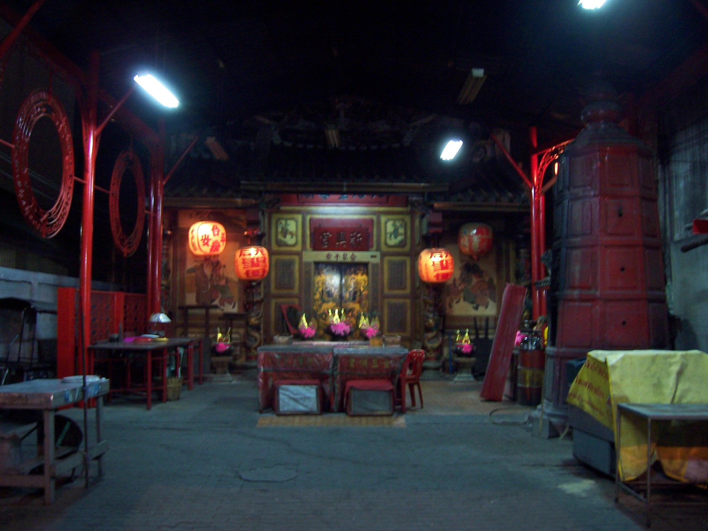 This makeshift restaurant was configured (massive cast iron oven and all) inside an industrial garage and open to the street. It’s movie-set ambiance was palpable. The altar in the back shows a level of reverence for family ritual, and gives this public space a very private vibe.