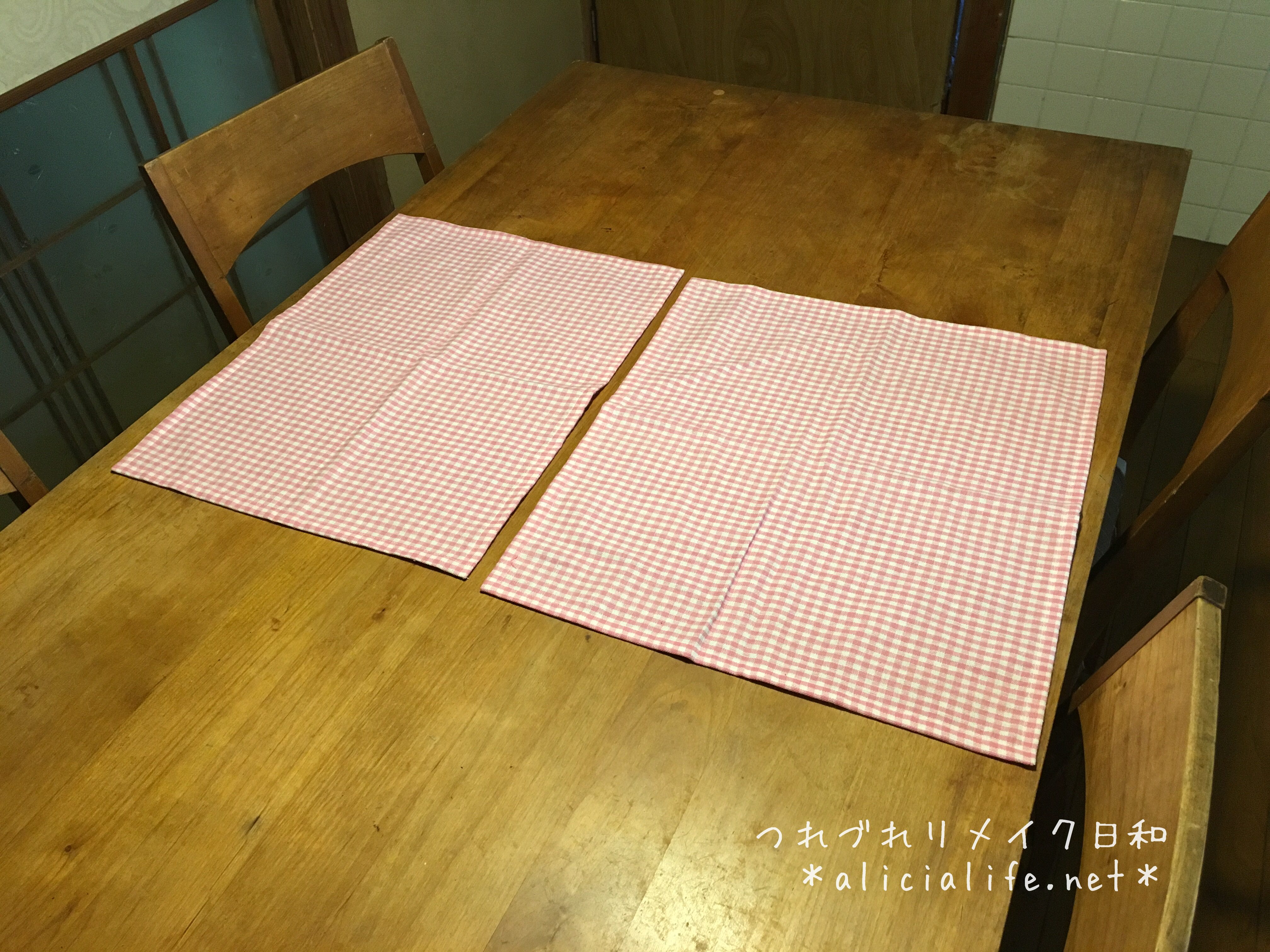 ランチョンマット(一枚仕立て)のきれいな縫い方/入園入学時の大きさは