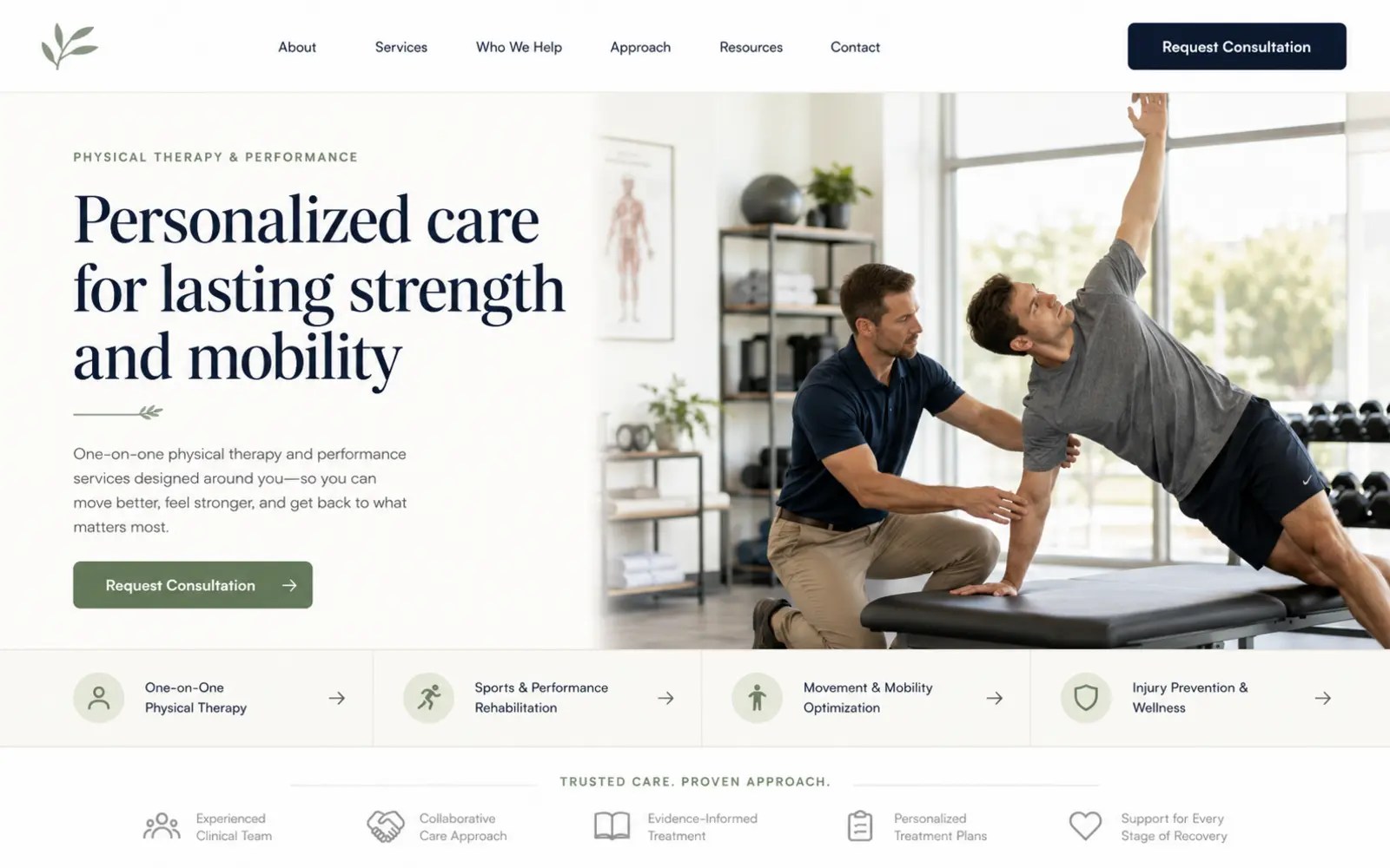 Physical Therapy Growth System conceptual preview