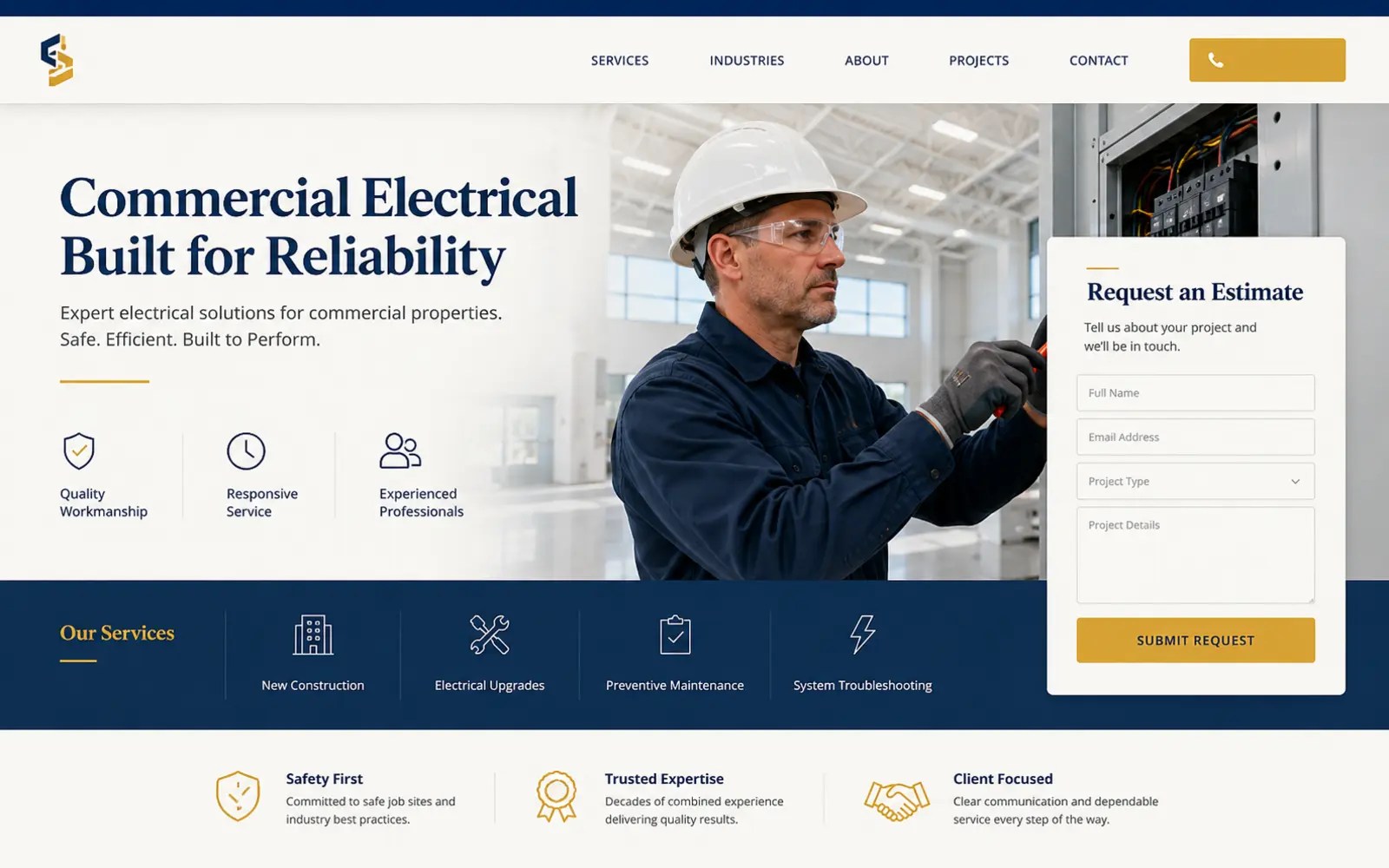 Contractor Lead System conceptual preview