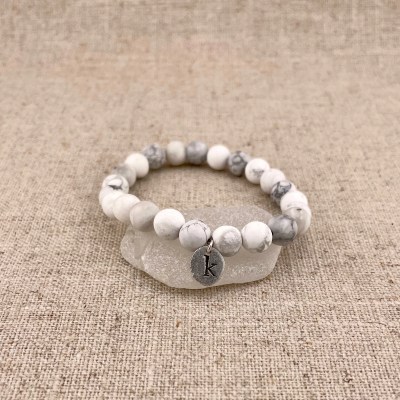 Howlite Initial Bracelet