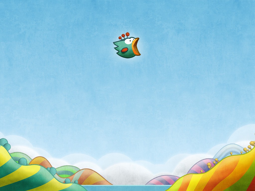 screenshot of tiny wings iphone game