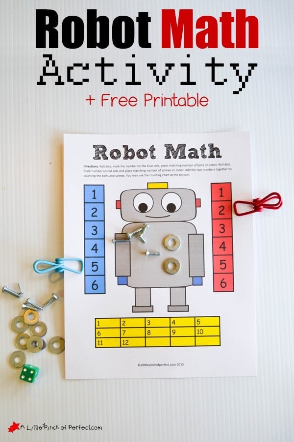 If you want your kids or your students to look forward to math lessons, then you. Robot Themed Math Activity And Free Printable For Kids