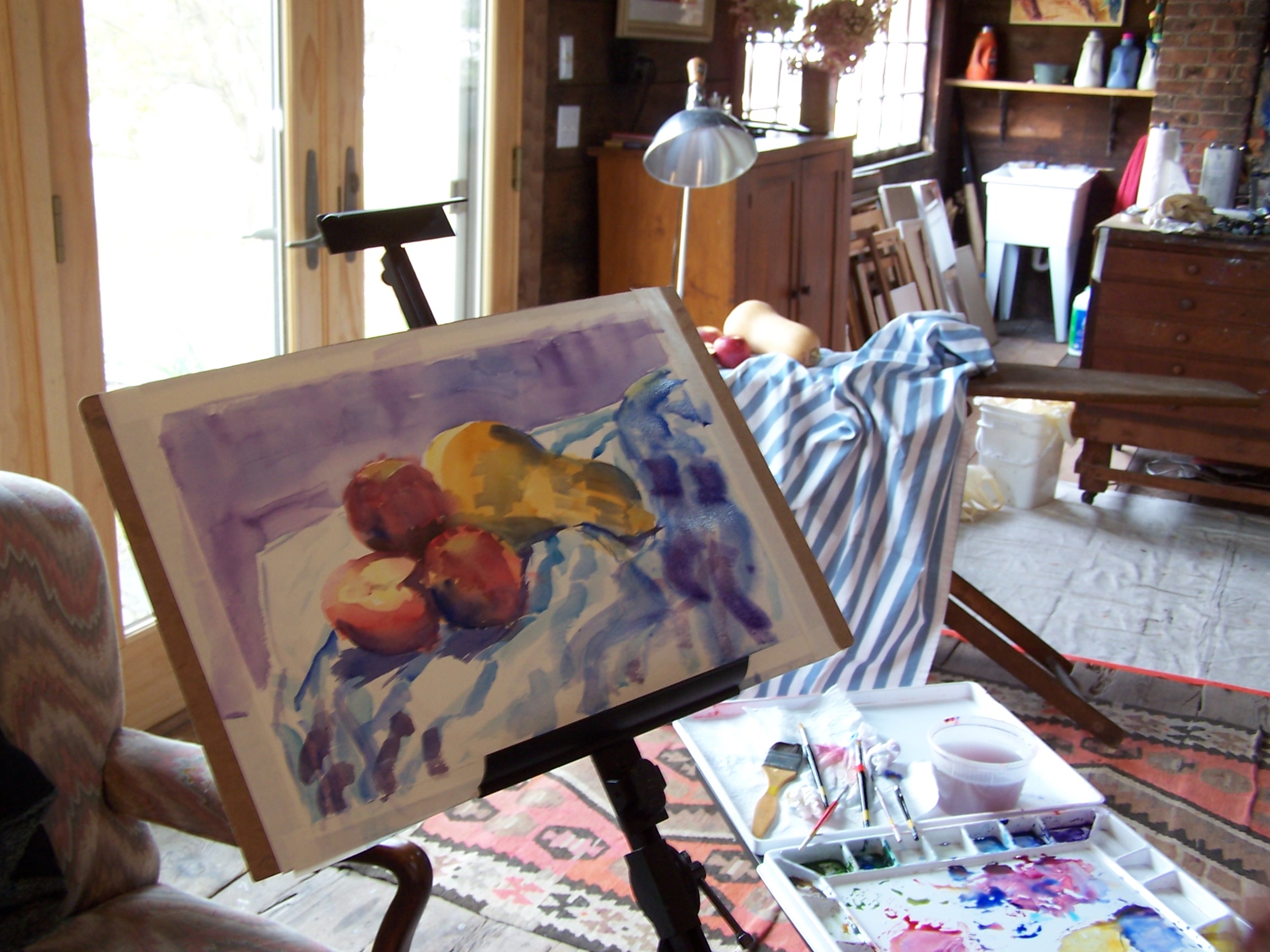Painting on Easel