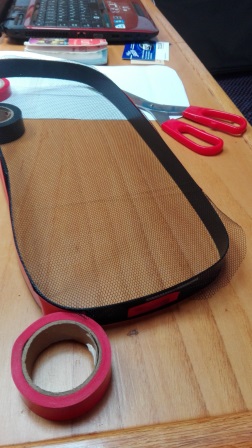 Mosquito net in progress