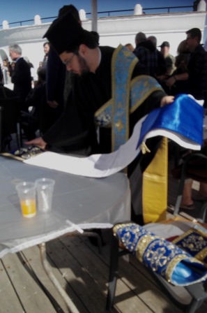 Folding up the vestments