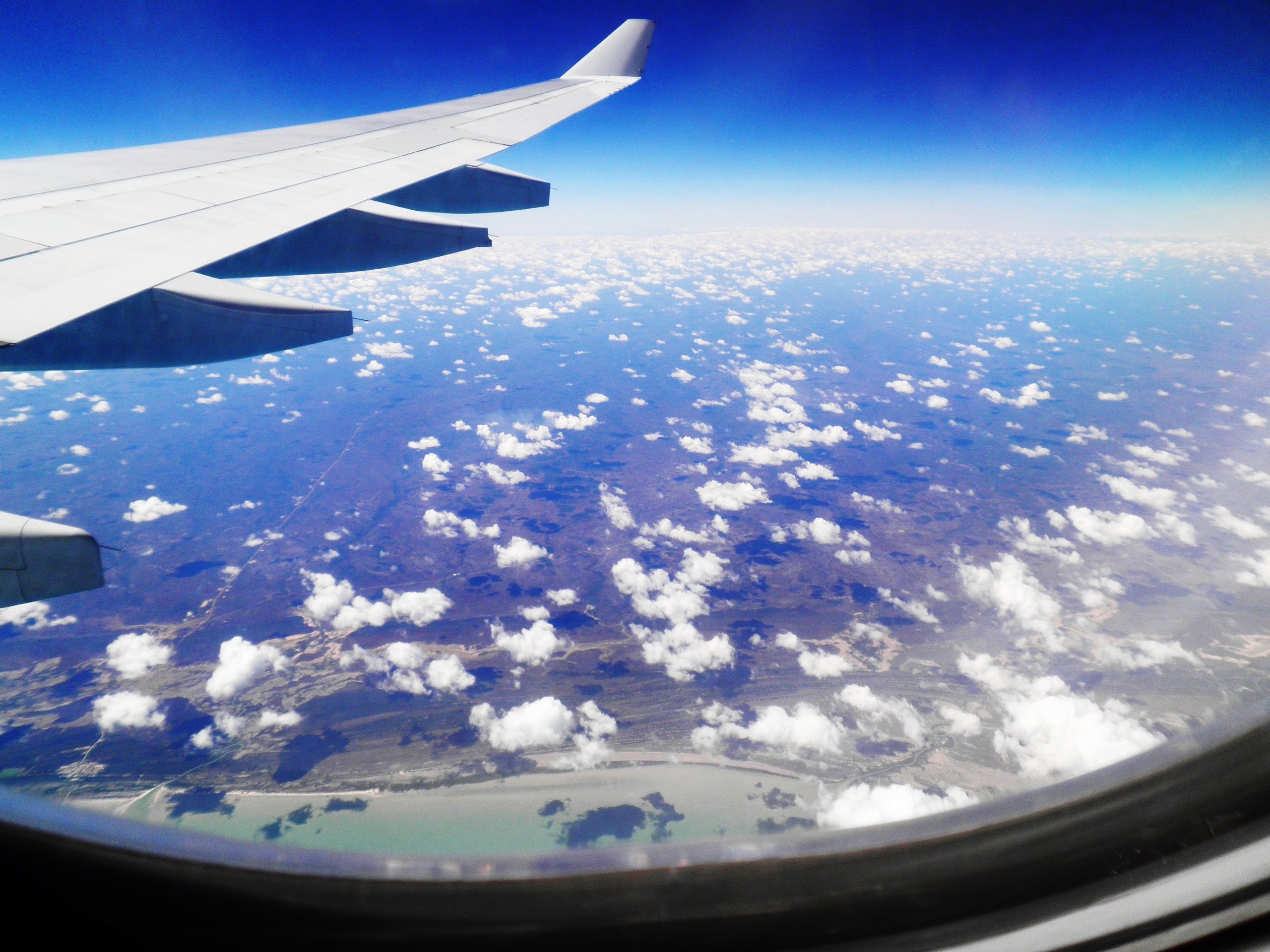 Focus on window and the wing