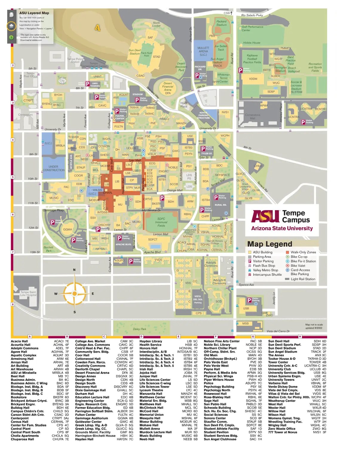 Asu Academic Calendar 2026 Arizona State University Asu Phoenix ASU Campus Overview Map 2024.webp