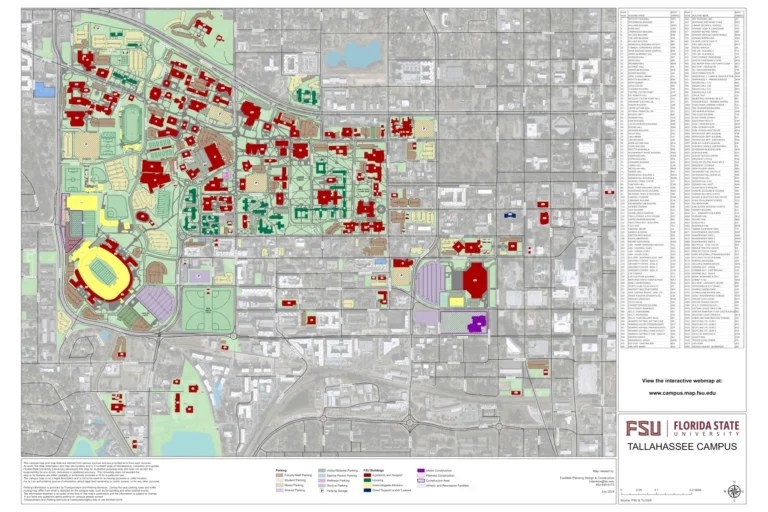 Samford University Campus Map 2024 All Maps FSU Campus Main Map 2024
