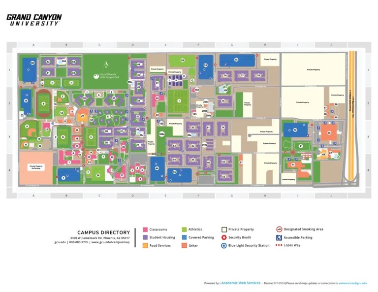 Washington State University Campus Map 2024 All Maps GCU Campus Map 2024
