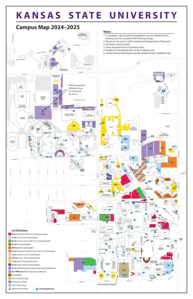 Kansas State University Campus Map All Maps KSU Campus Condensed Map 2024