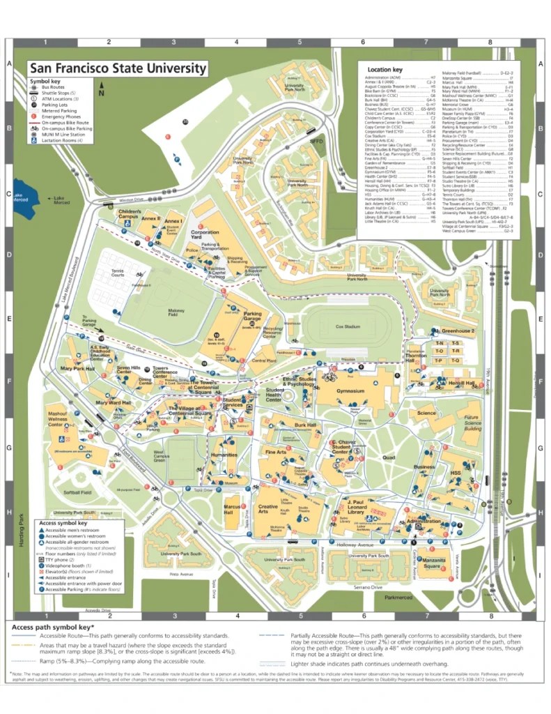 San Francisco State University Campus Map All Maps SFSU Campus Map 2024
