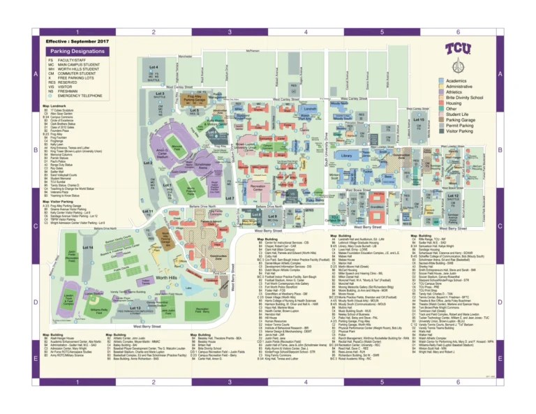 Montclair State University Map All Maps TCU Campus Map 2024