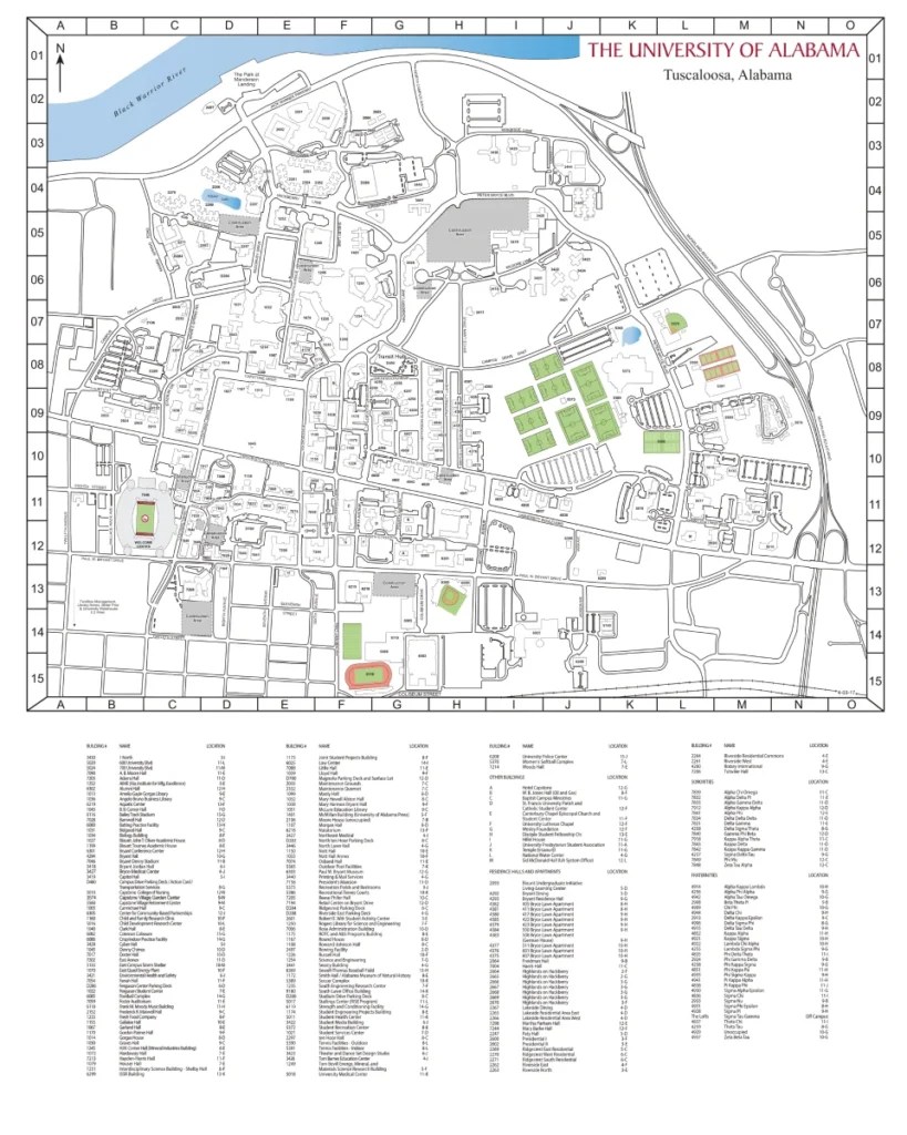 University Of Alabama Campus Map All Maps UA Campus Map 2024