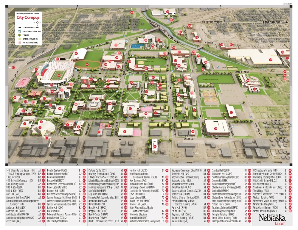 University Of Nebraska Lincoln Campus Map 2024 All Maps UNL City 2024.