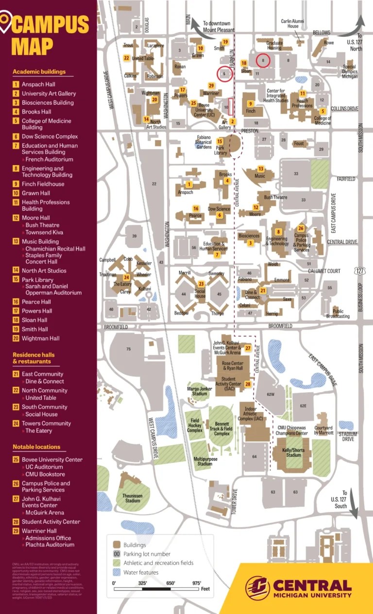 Western Connecticut State University Campus Map 2024 All Maps CMU Campus Map 2024