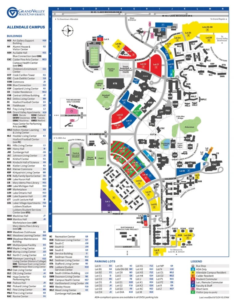 University Of Central Florida Campus Map 2024 All Maps GVSU Campus Map 2024