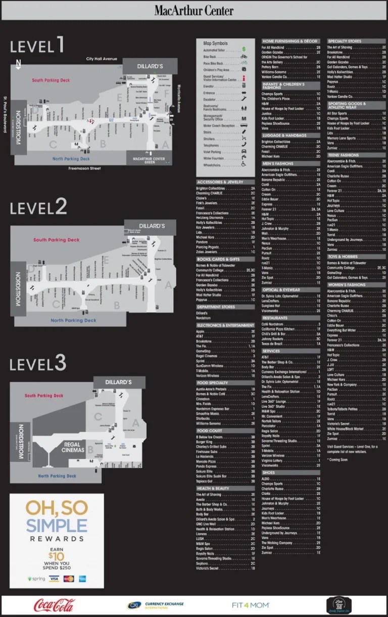 Clackamas Town Center Mall Map 2024 All Maps MacArthur Center Mall Map 2024