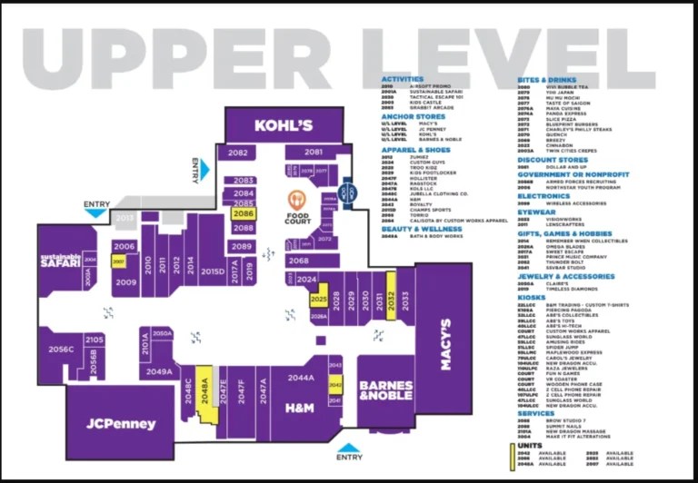 Twin Cities Premium Outlets Mall Map 2024 All Maps Maplewood Mall Upper Level Map 2024