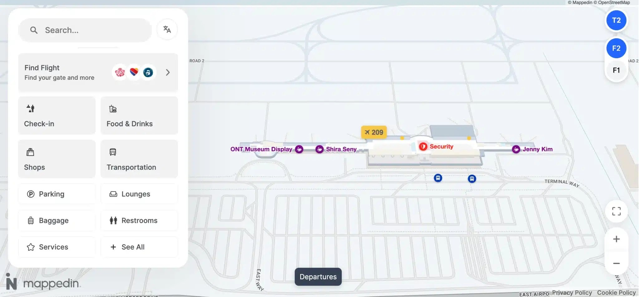 Ontario Airport Map Most Up To Date All Maps Terminal Level 2026.