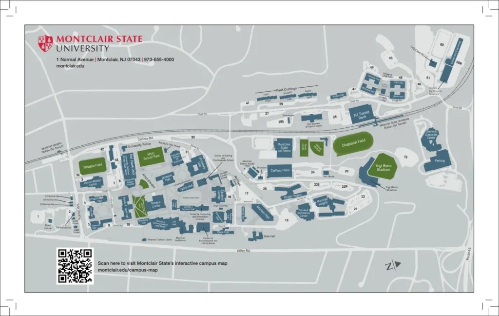Montclair State University Map All Maps MSU Campus Map 2021