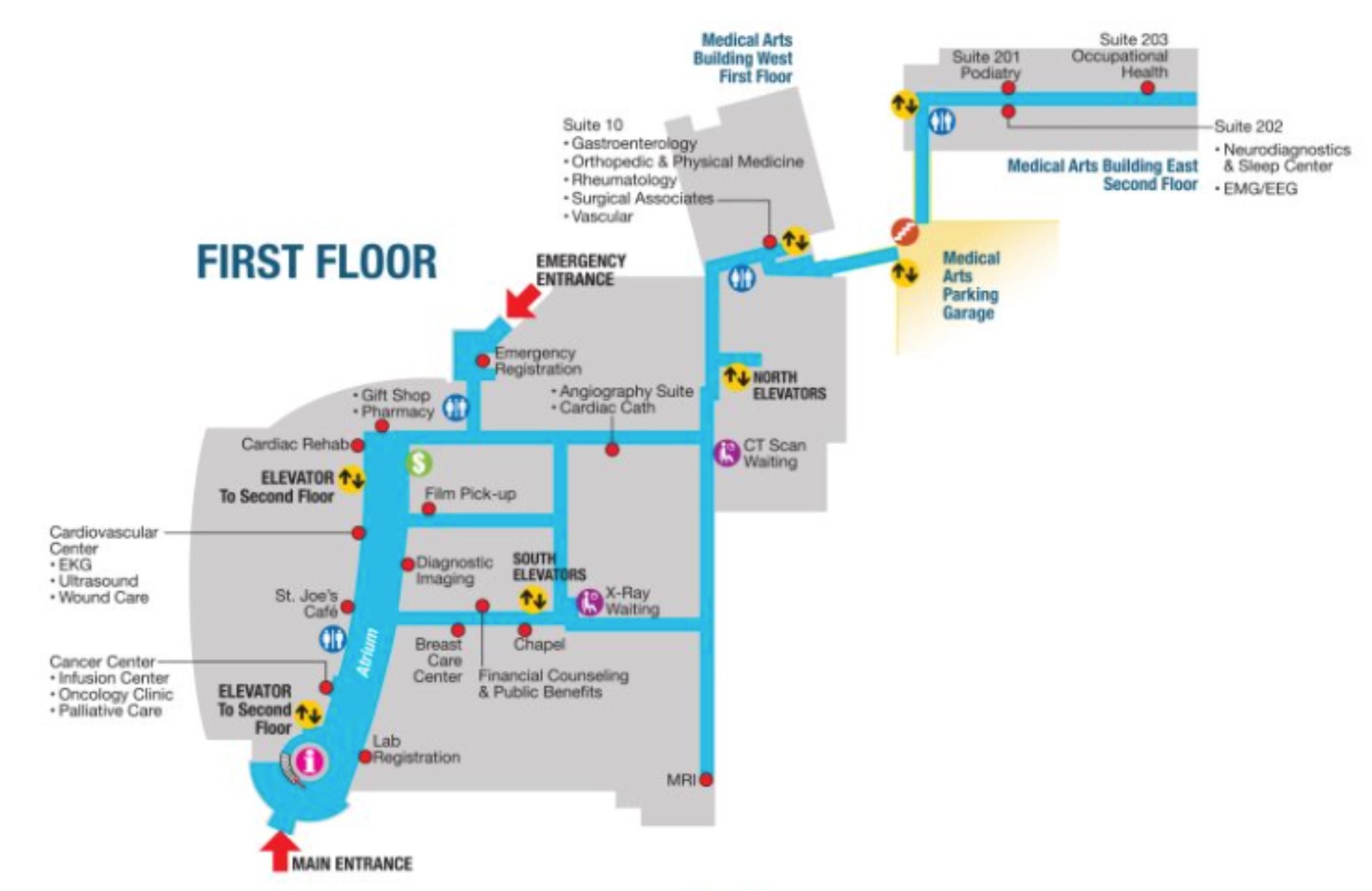 St Joseph Hospital Map 2022 All Maps St. Joseph Hospital 1st Floor Map 2022.webp