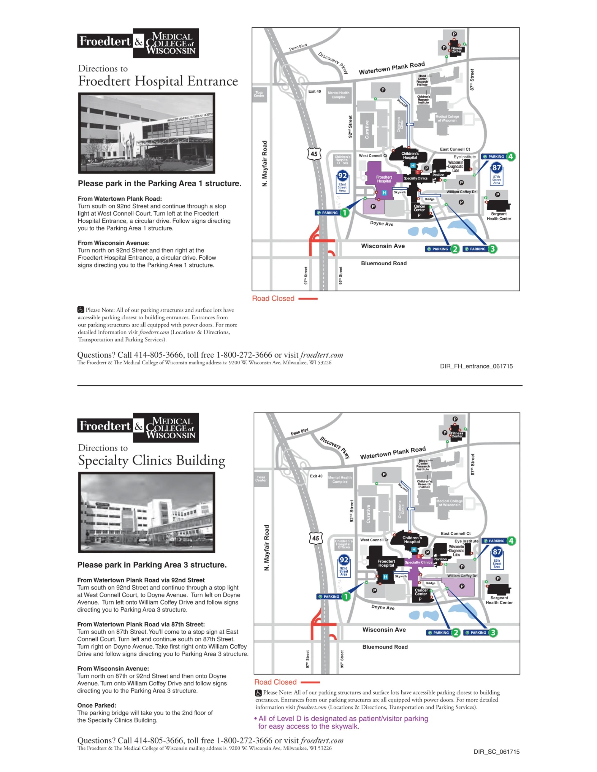 Froedtert And MCW Hospital Map 2024 2015 All Maps Froedtert And MCW Hospital Directions 1 Map 2015.webp