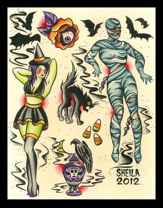 Traditional Pin Up Girl Tattoos Flash 804_x_628_jpg