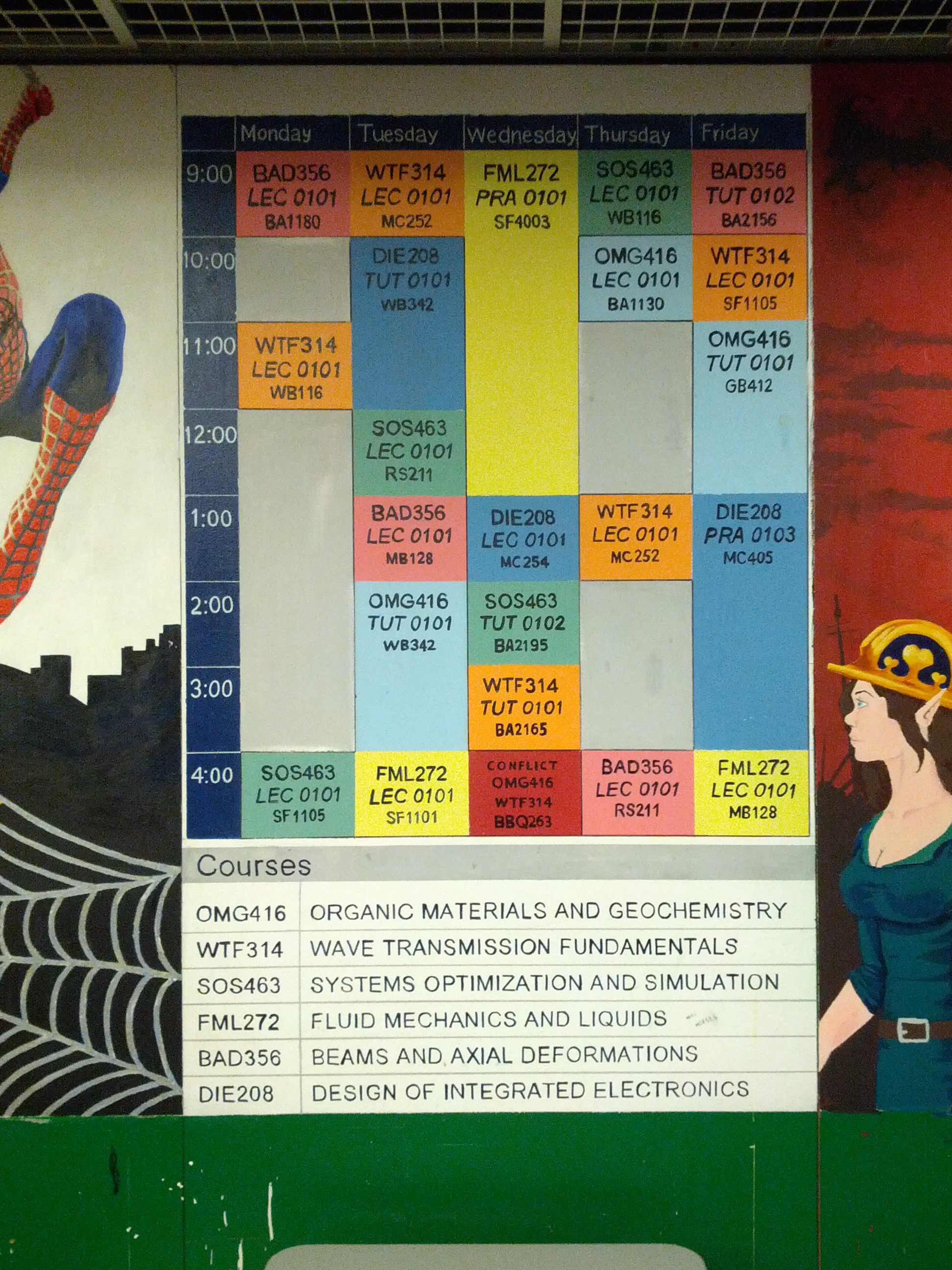 Engineering Timetable