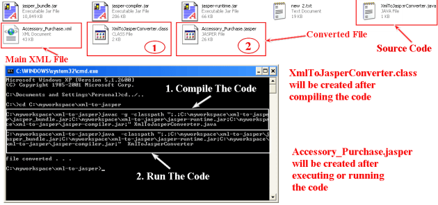 jasper to xml conversion java