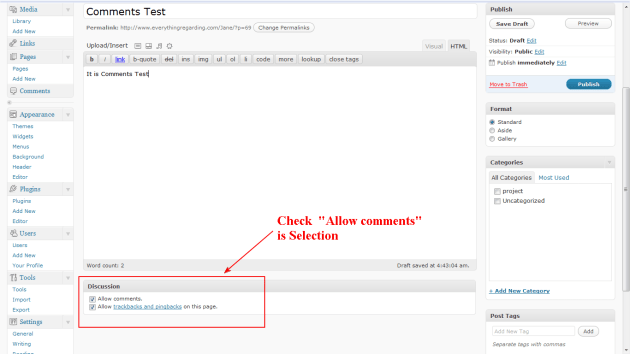 wordpress screen option