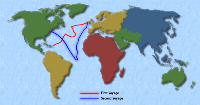 John Cabot All About Explorers Map.