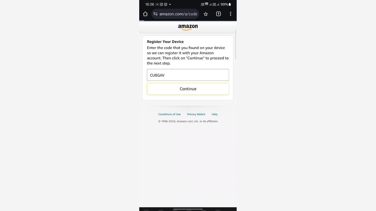 How to Setup Firestick-Enter Code