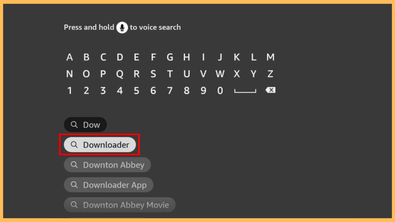 FileLinked on Firestick - Search for Downloader