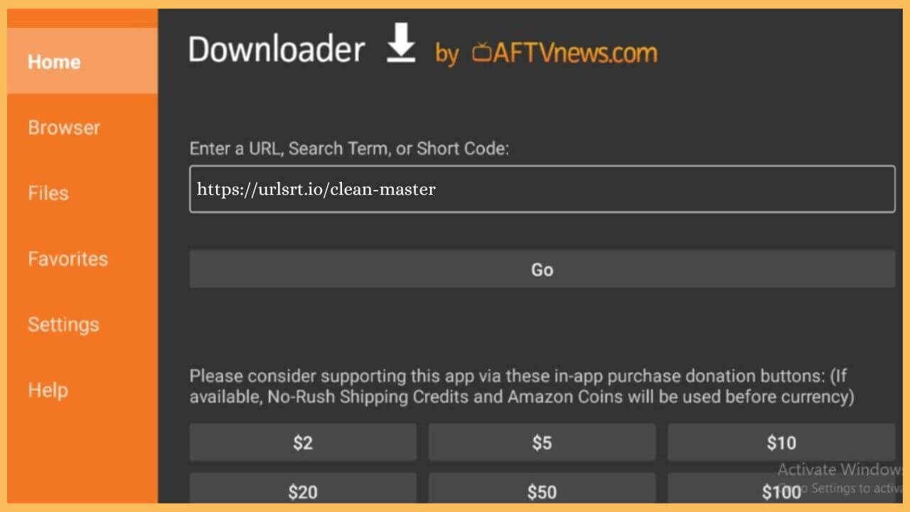 Input APK URL of the Clean Master app (1)