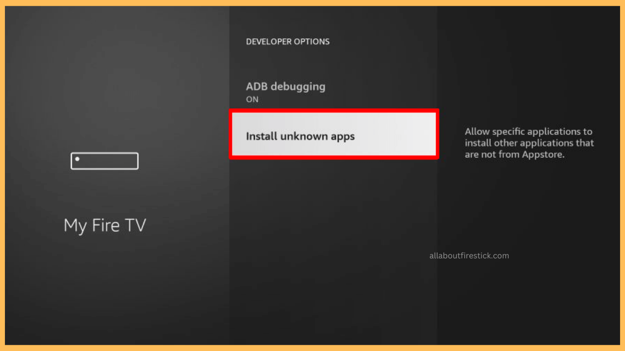 Redbox on Firestick - Go to Install Unknown Apps