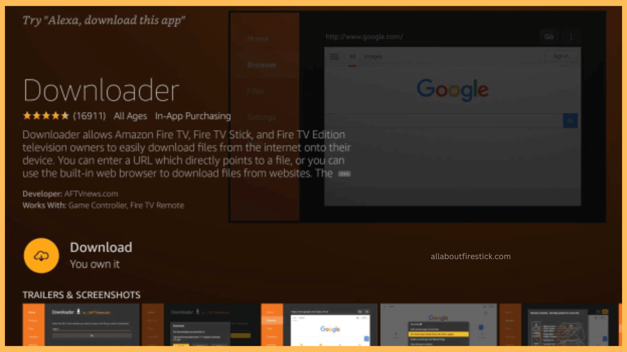 Install Downloader on Firestick to Sideload